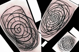 spiral galaxy inside an icosahedron tattoo idea