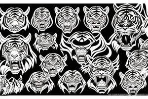 demonic tiger mask tattoo idea