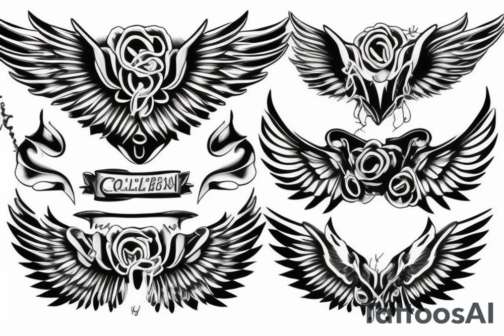 a car with wings tattoo idea