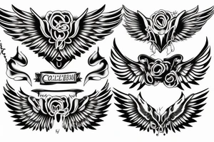 a car with wings tattoo idea