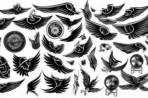 a car with wings tattoo idea