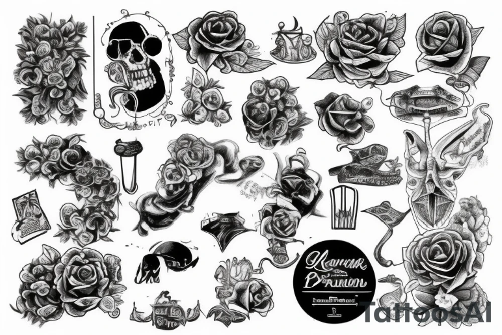 Ангел разбирает автомат tattoo idea