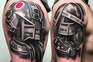 grey knight spacemarine with plasmagun tattoo idea