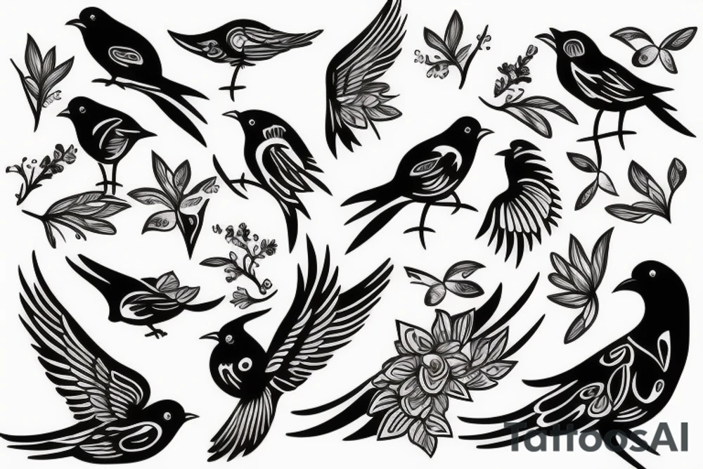 Birds tattoo idea