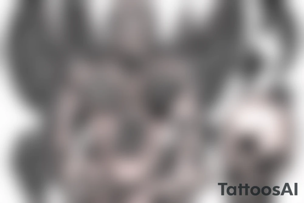 angel and demon in 1 man tattoo idea