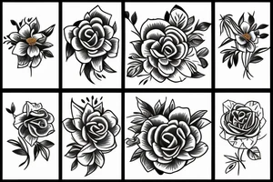 happy flower tattoo idea