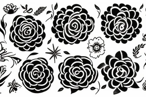 happy flower tattoo idea