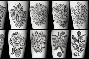 happy flower tattoo idea