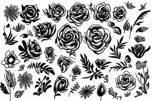 happy flower tattoo idea