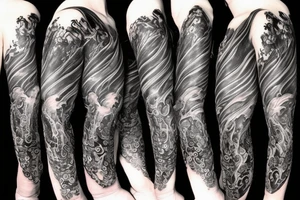 goddess burning sinners with flames tattoo idea