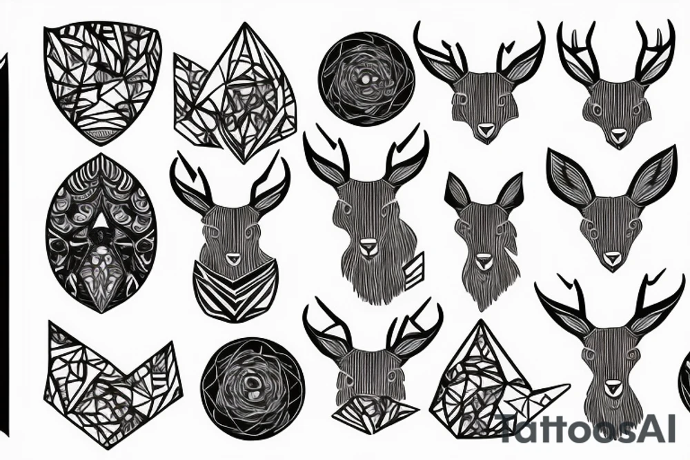 Elk and Universe tattoo idea