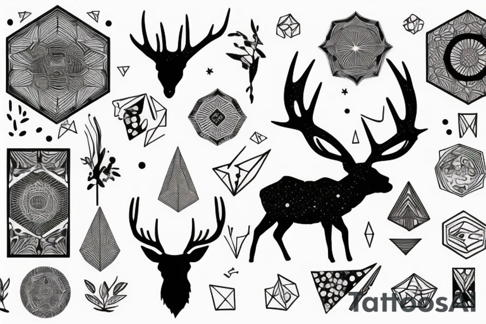 Elk and Universe tattoo idea