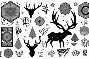 Elk and Universe tattoo idea