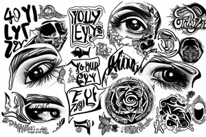"4 Your Eyez Only" text tattoo idea