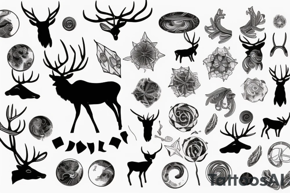 Elk and Universe tattoo idea