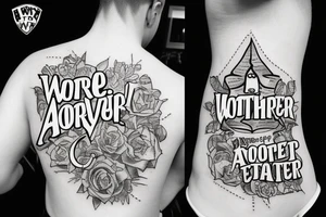 Always word with harry poter style font tattoo idea