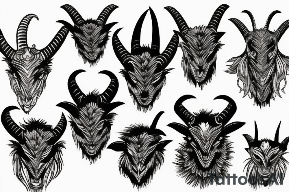 Devil goat tattoo idea