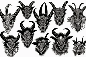 Devil goat tattoo idea