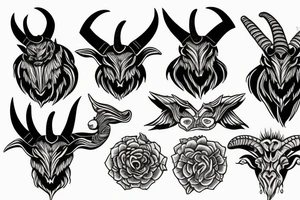 Devil goat tattoo idea