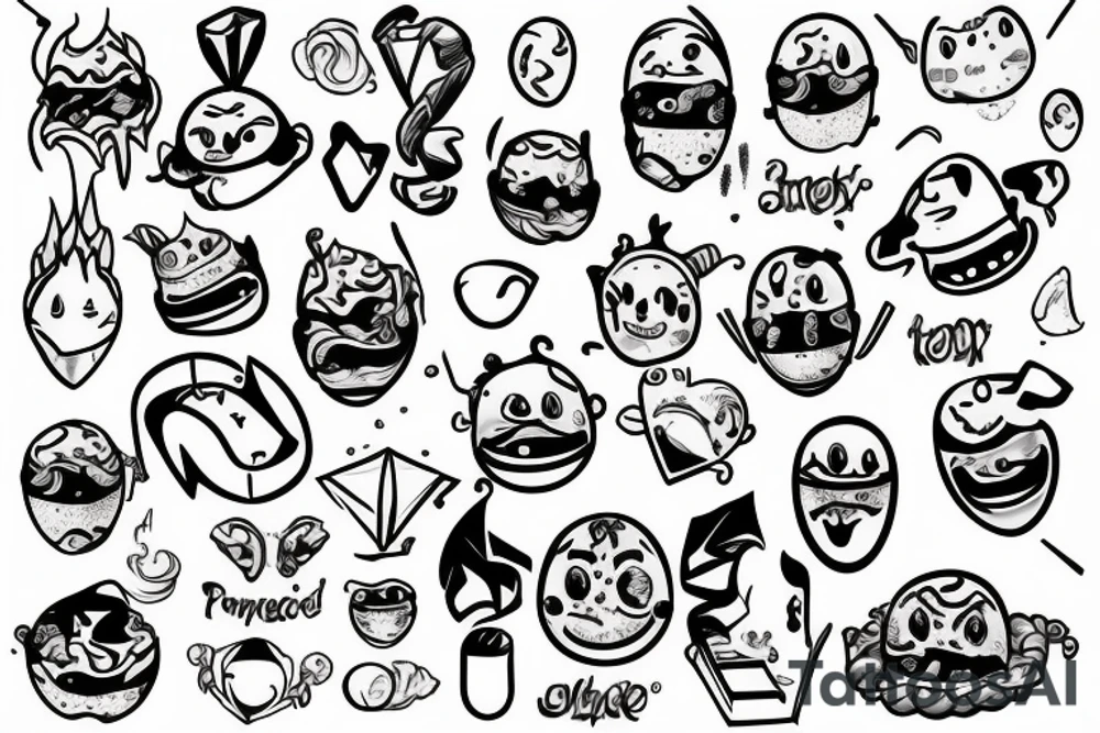 Icy cold emoji tattoo idea
