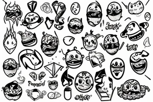 Icy cold emoji tattoo idea