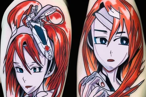 rei aynami from evangelion anime tattoo idea