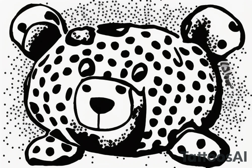 trash polka bear tattoo idea