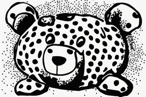 trash polka bear tattoo idea