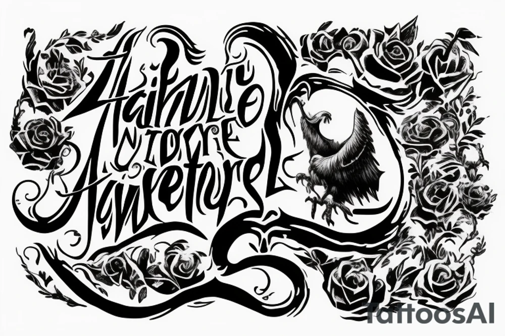 Always word with harry potter style font tattoo idea