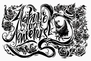 Always word with harry potter style font tattoo idea