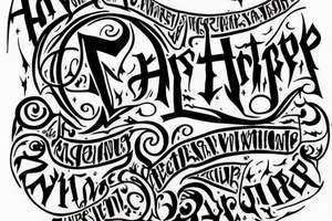 Always word with harry potter style font tattoo idea