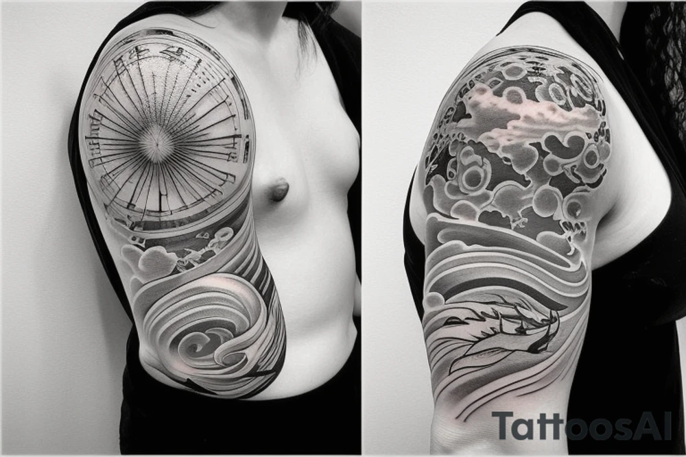 Paradise And sea and peace of mind tattoo idea