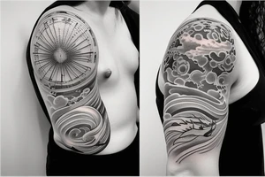 Paradise And sea and peace of mind tattoo idea