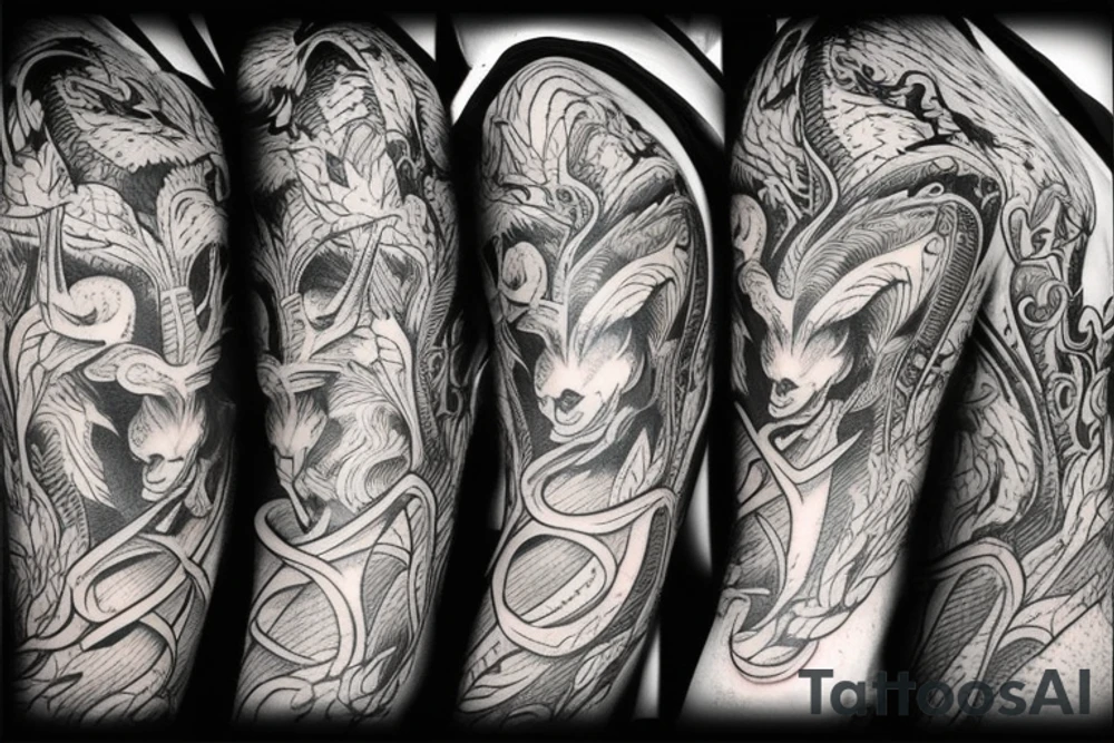 Devil goat tattoo idea