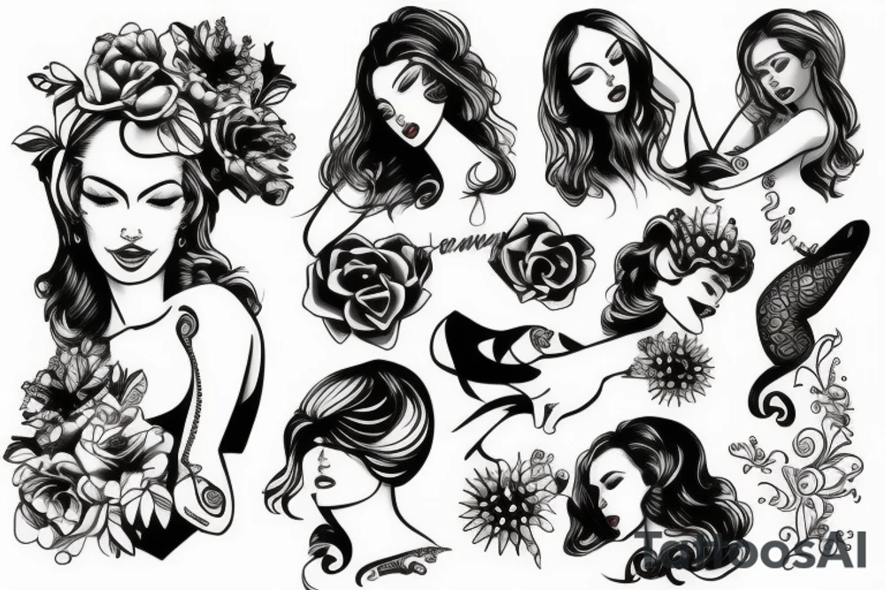 sex woman tattoo idea