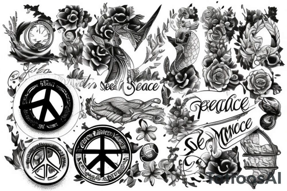 sea and peace of mind tattoo idea