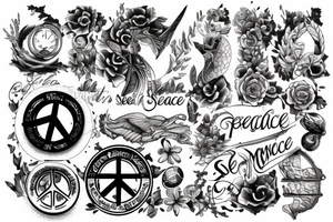 sea and peace of mind tattoo idea