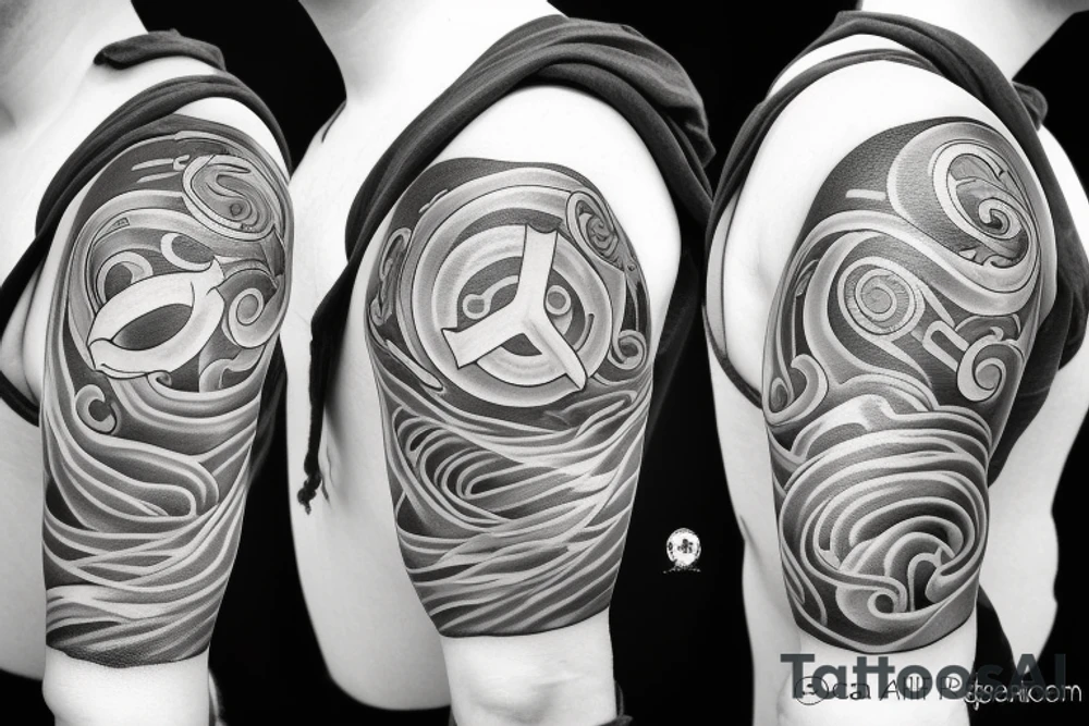 sea and peace of mind tattoo idea
