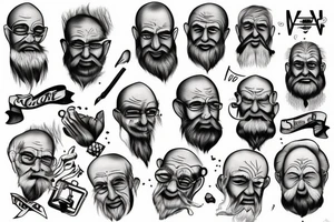 Old man cray tattoo idea