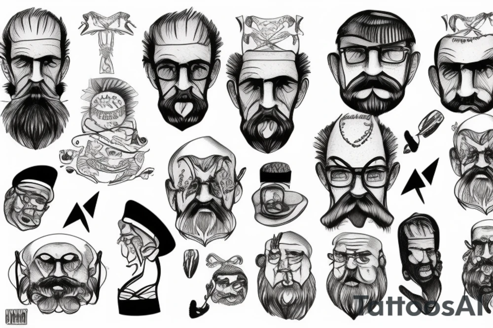 Old man cray tattoo idea