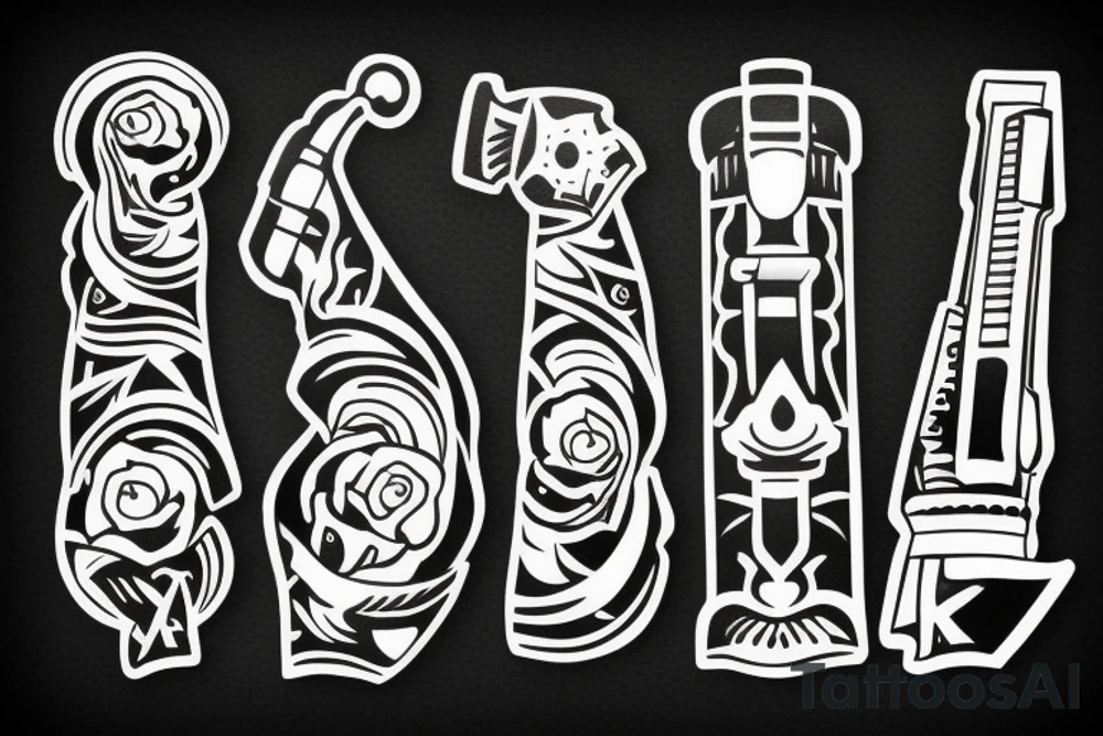 correct ak47 simple tattoo idea