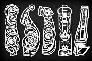correct ak47 simple tattoo idea