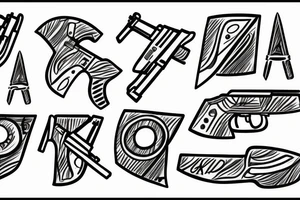 correct ak47 simple tattoo idea