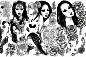 clitoris women tattoo idea