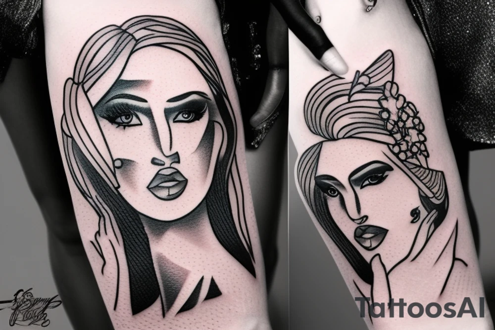Sexy lady tattoo idea
