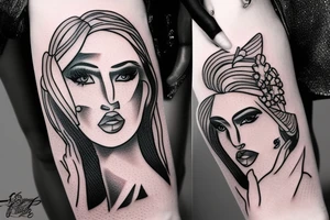 Sexy lady tattoo idea