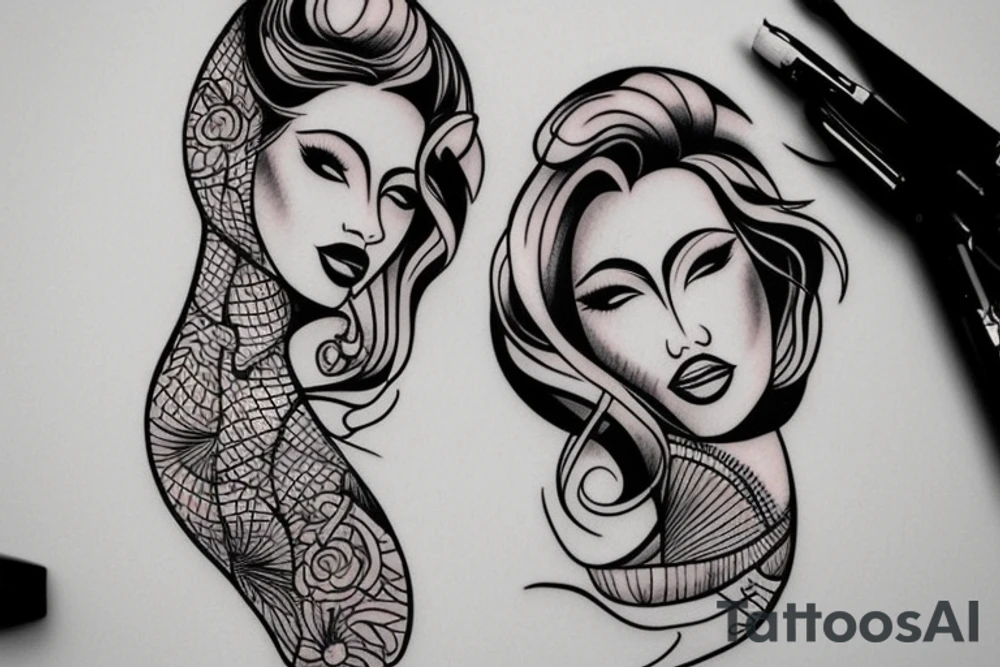 Sexy lady tattoo idea