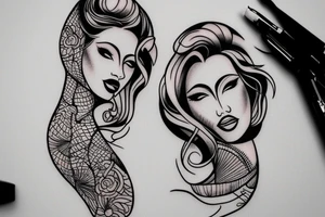 Sexy lady tattoo idea