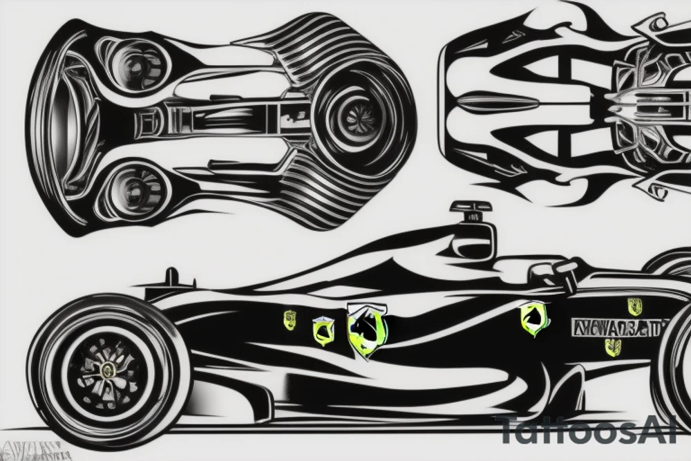 F1 ferrari car who win the race tattoo idea