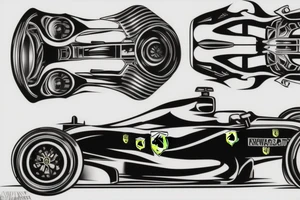F1 ferrari car who win the race tattoo idea